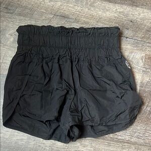 Women's Black Ruffled Shorts